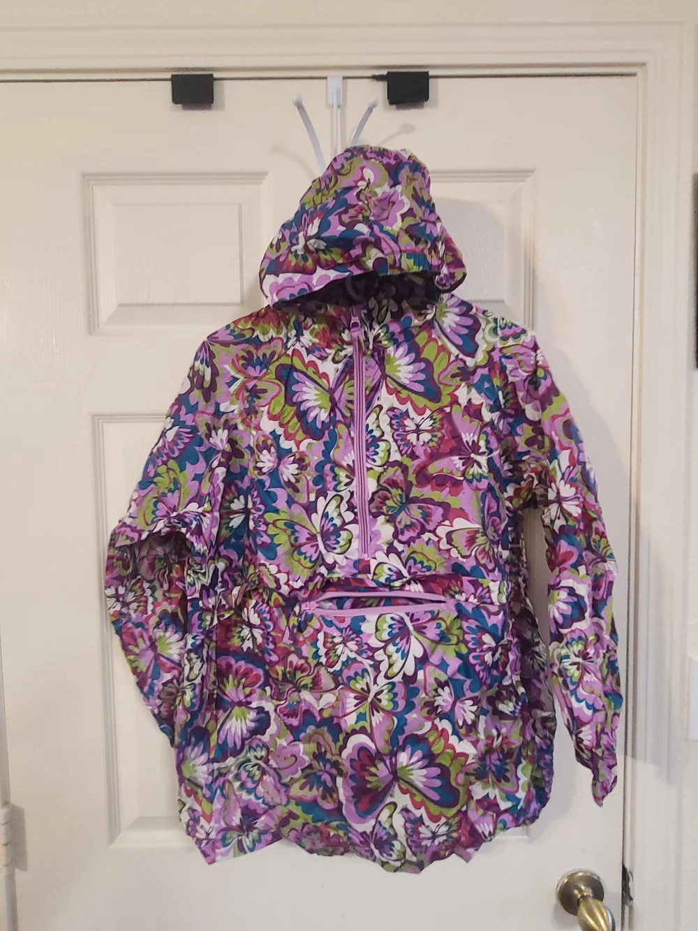 The Children's Place Purple Floral Raincoat Vintage